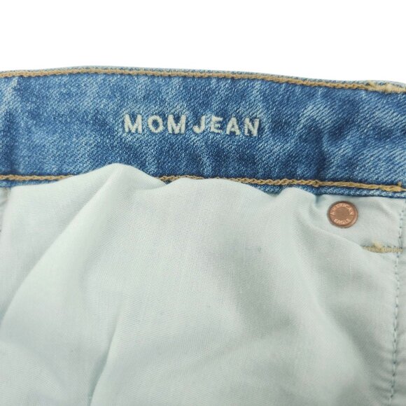 American Eagle Mom Jeans High Rise Ankle Stretch Womens Size 6 Light Wash Denim - Picture 4 of 13